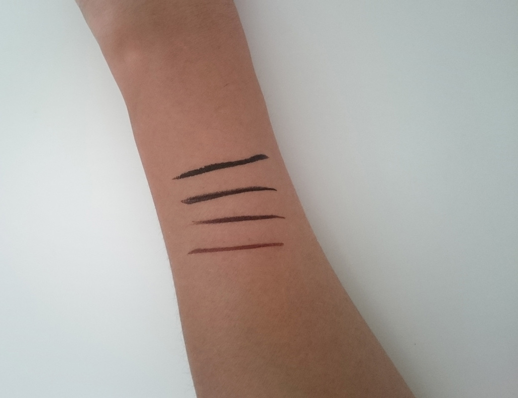 my top eyeliner swatches